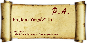 Pajkos Angéla névjegykártya
